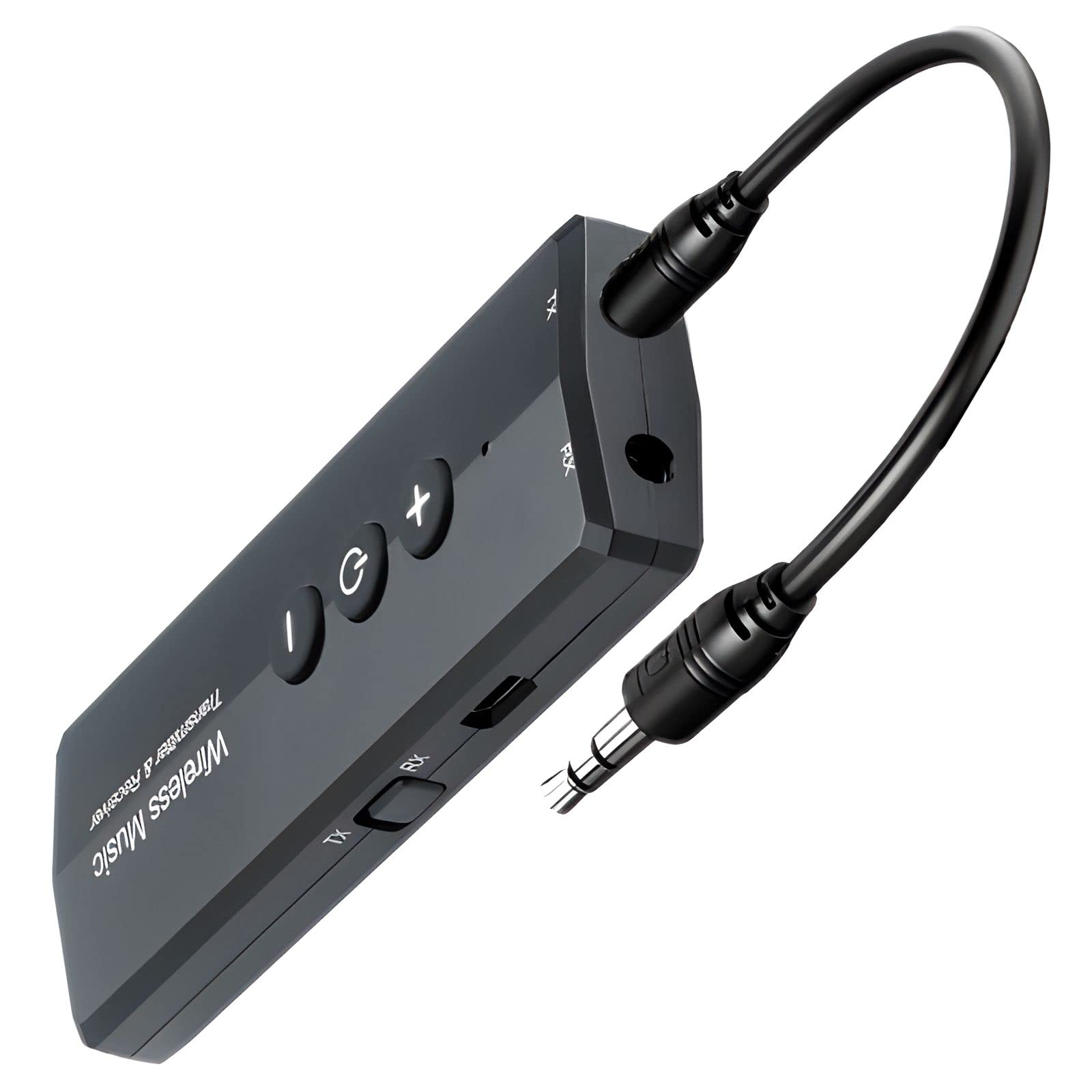 Adapter Bluetooth Aux Receiver Nadajnik – Bluetooth 5.0 Audio Emiter 3,5 mm do telewizora, Aux do samochodu, laptopa, PC, słuchawek, głośników, radia. Przesyła bezprzewodowy dźwięk 3 w 1