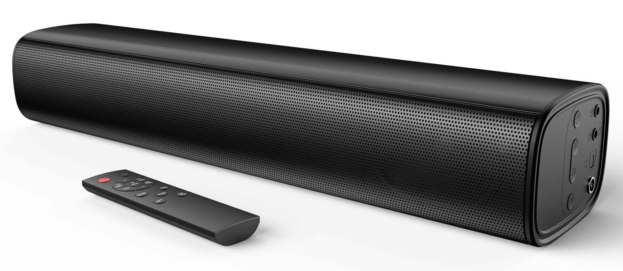 Saiyin 2.0-kanałowy soundbar do telewizorów, kompaktowy soundbar TV 14,2", głośnik 40 W do telewizora z połączeniem optycznym/AUX/Bluetooth, 3 efekty EQ do TV/PC/projektora