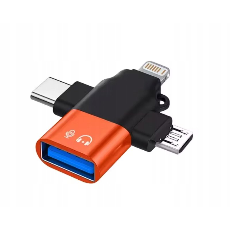 Coolden OTG Adapter USB C,3 in 1 Typ C Lightning Micro USB 3.0 OTG