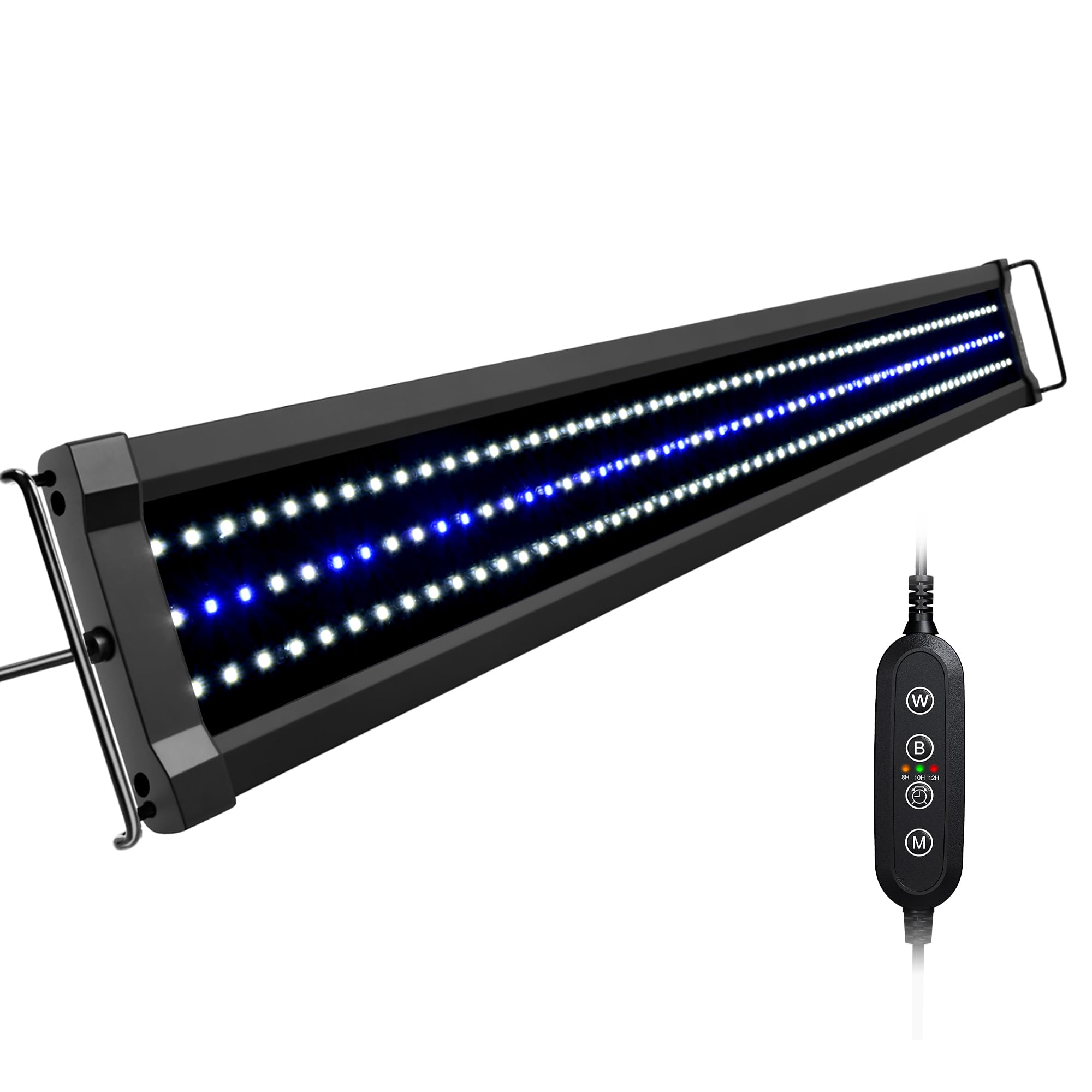 NICREW ClassicLED G2 oświetlenie akwarium, sterowana lampa LED ze światłem księżyca, wodoszczelność IP67, do akwariów słodkowodnych, 90-125 cm 90-112 cm, 32W