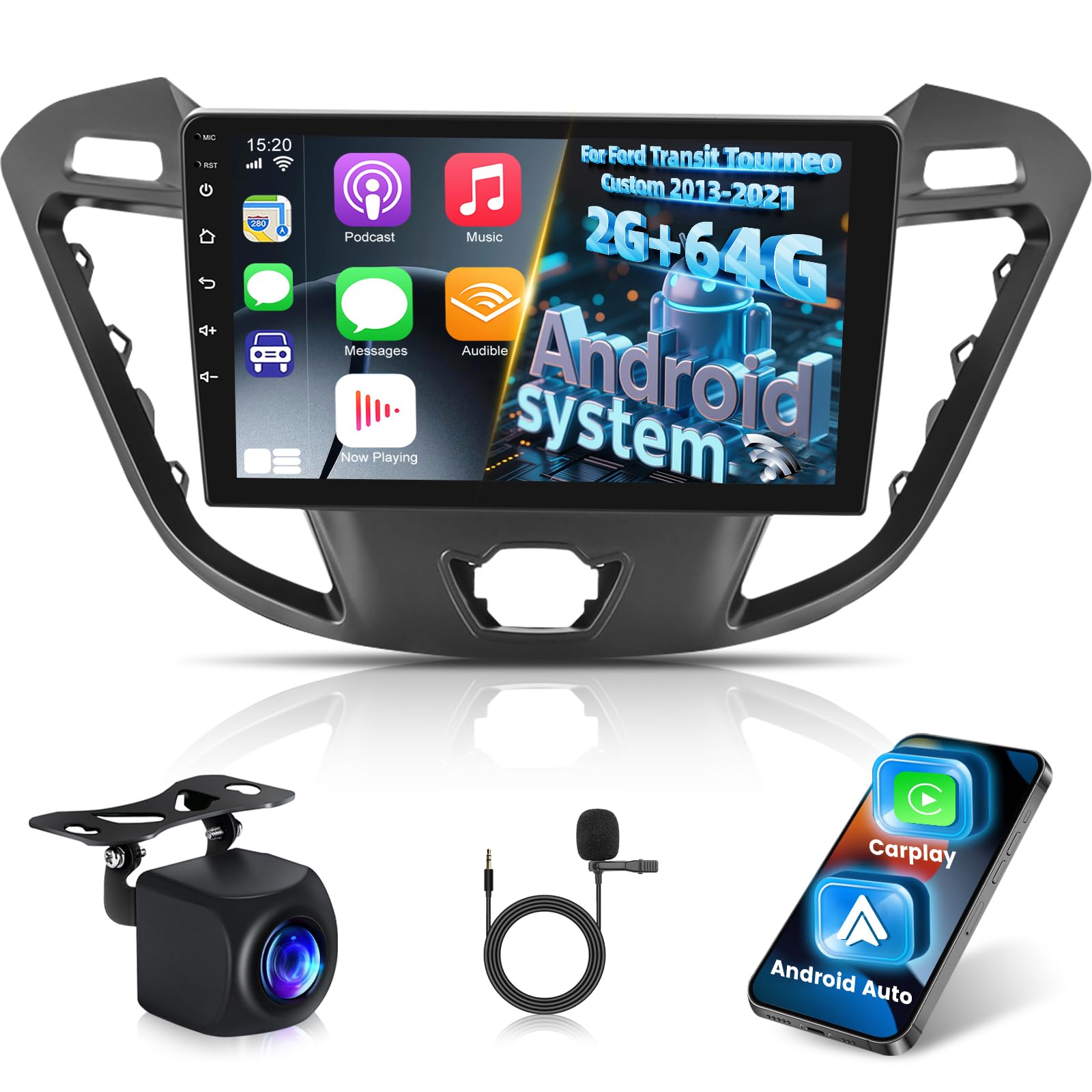 Radio system Multimedialny do Ford Transit Tourneo Custom 2013-2021+Carplay